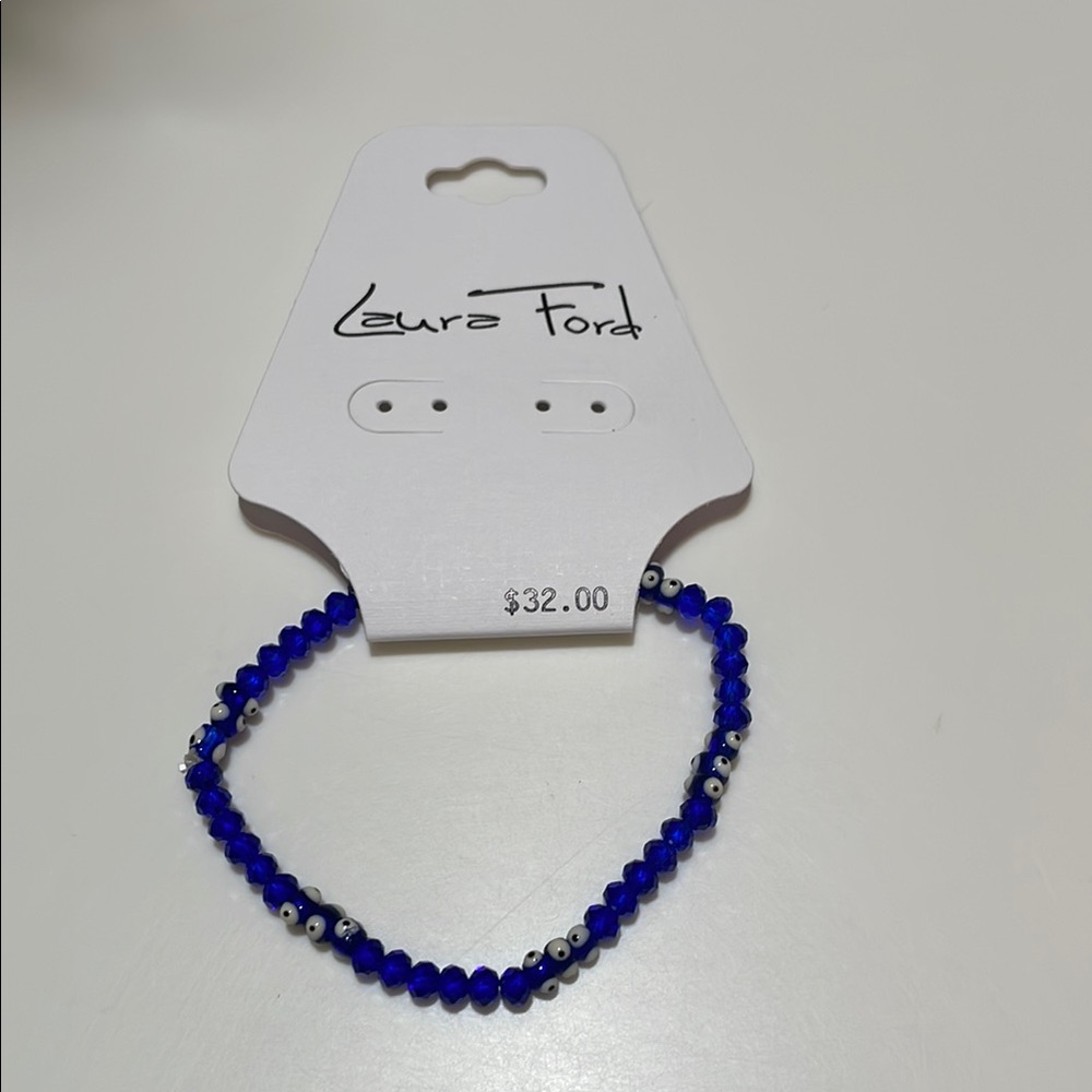 Blue Beaded Bracelet